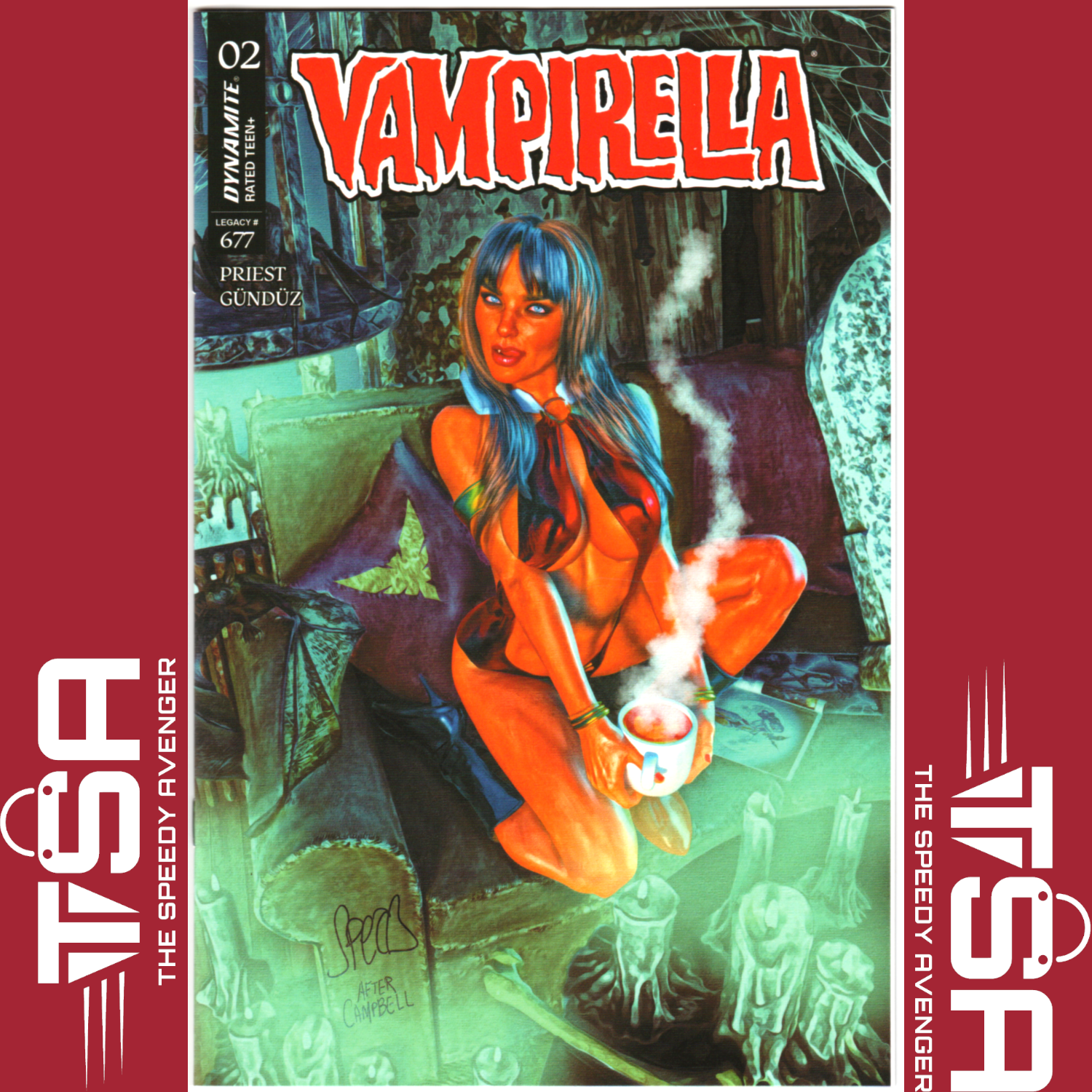 VAMPIRELLA #2 (Vol 8) Mark Spears 1:10 Incentive Ratio Blue JSC Homage 2025