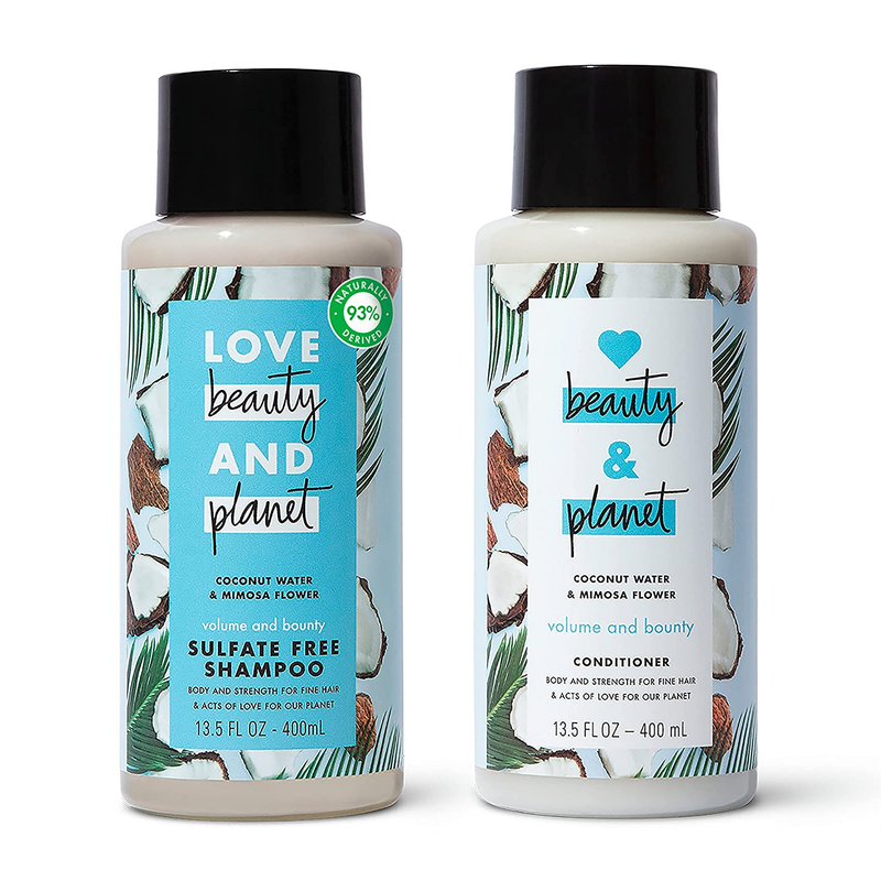 Love Beauty and Planet Volume and Bounty Thickening Shampoo and Conditioner for