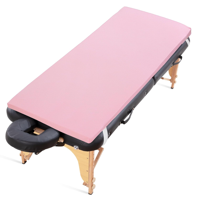 Memory Foam Massage Bed Mattress Topper with Removable Cover