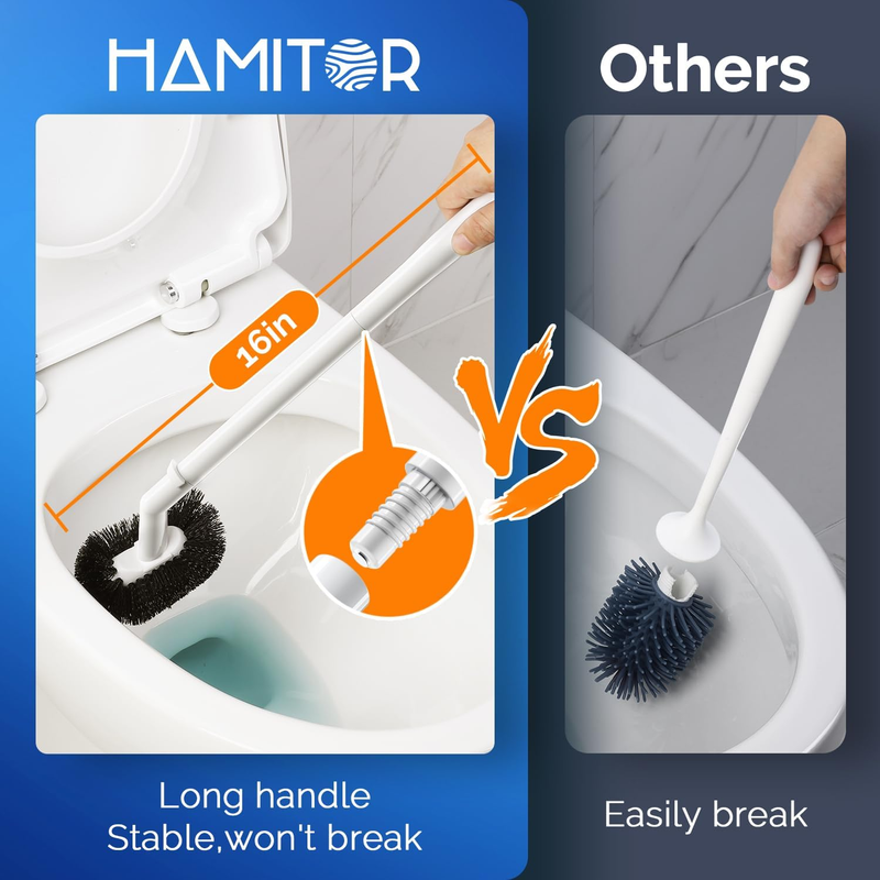Toilet Brush and Plunger Set, Plungers for Bathroom Toilet Heavy Duty, Bowl Brus