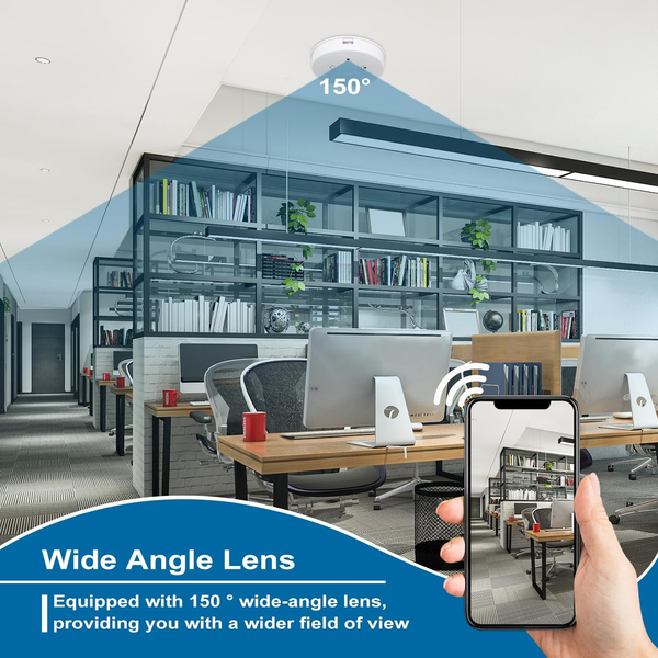 Security Camera Smoke Detector Camera 1080P Wifi Indoor Camera Hidden Camera wit - Image 6