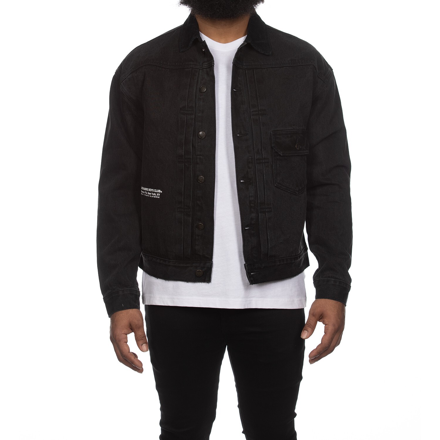 Pre-owned Billionaire Boys Club Clothing Jacket Bb Mind Men Denim Black Jacket 841-7403
