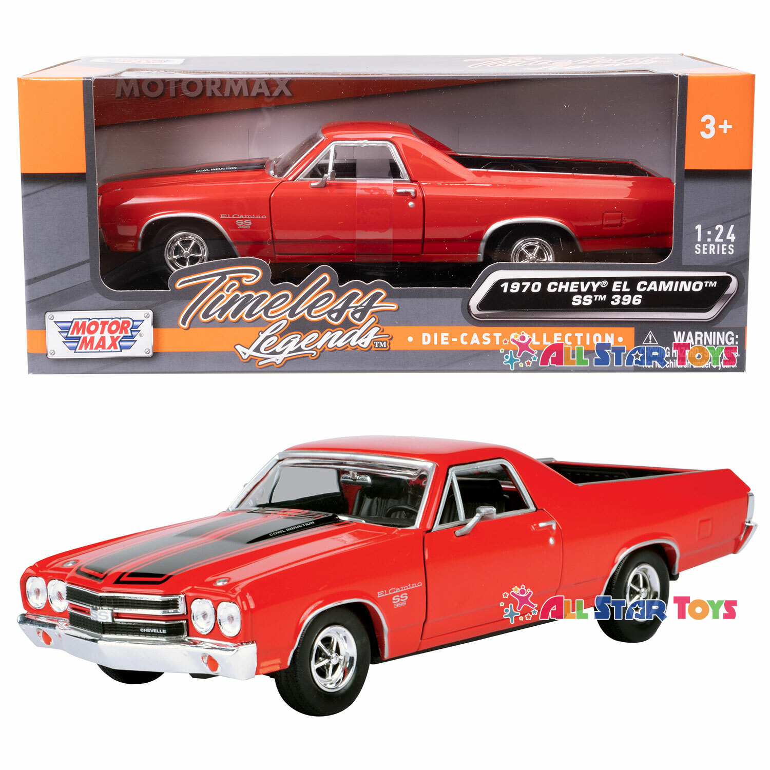 MOTORMAX 79347 1970 CHEVROLET EL CAMINO SS 396 Pickup 1:24 MOTORMAX 79347 1970 CHEVROLET EL CAMINO SS 396 Pickup 1:24