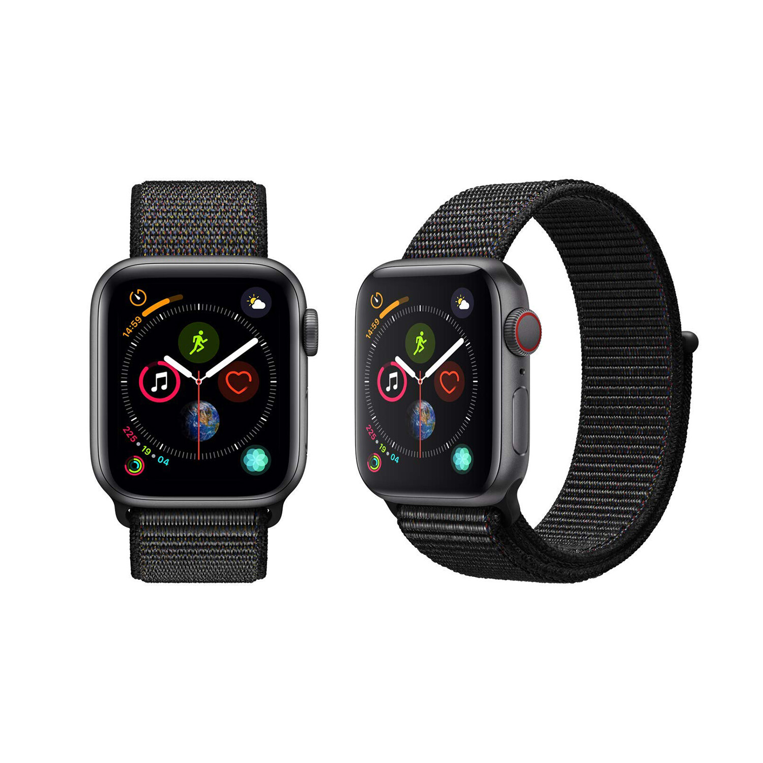 Apple Watch Series 4 40mm Cellular Space Grey Aluminum Case Black Sport Loop | eBay