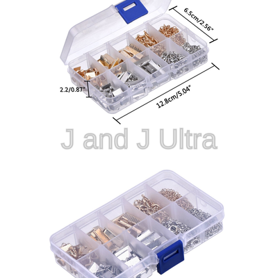 Outus Ribbon Bracelet Kit Bookmark Pinch Crimp Ends Lobster Clasps with Jump ...