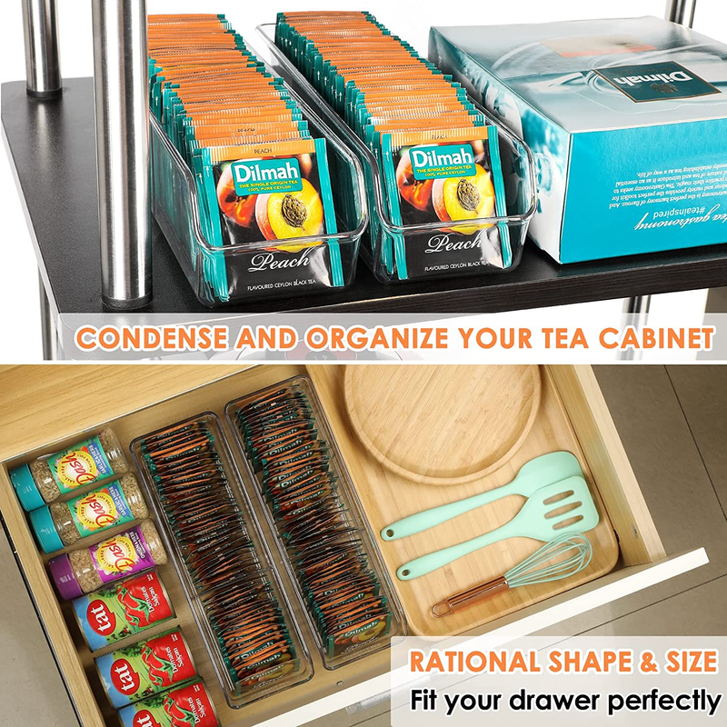 Tea Bag Organizer Tea Bag Storage Tea Bag Holder Tea Box Clear Storage Bins for