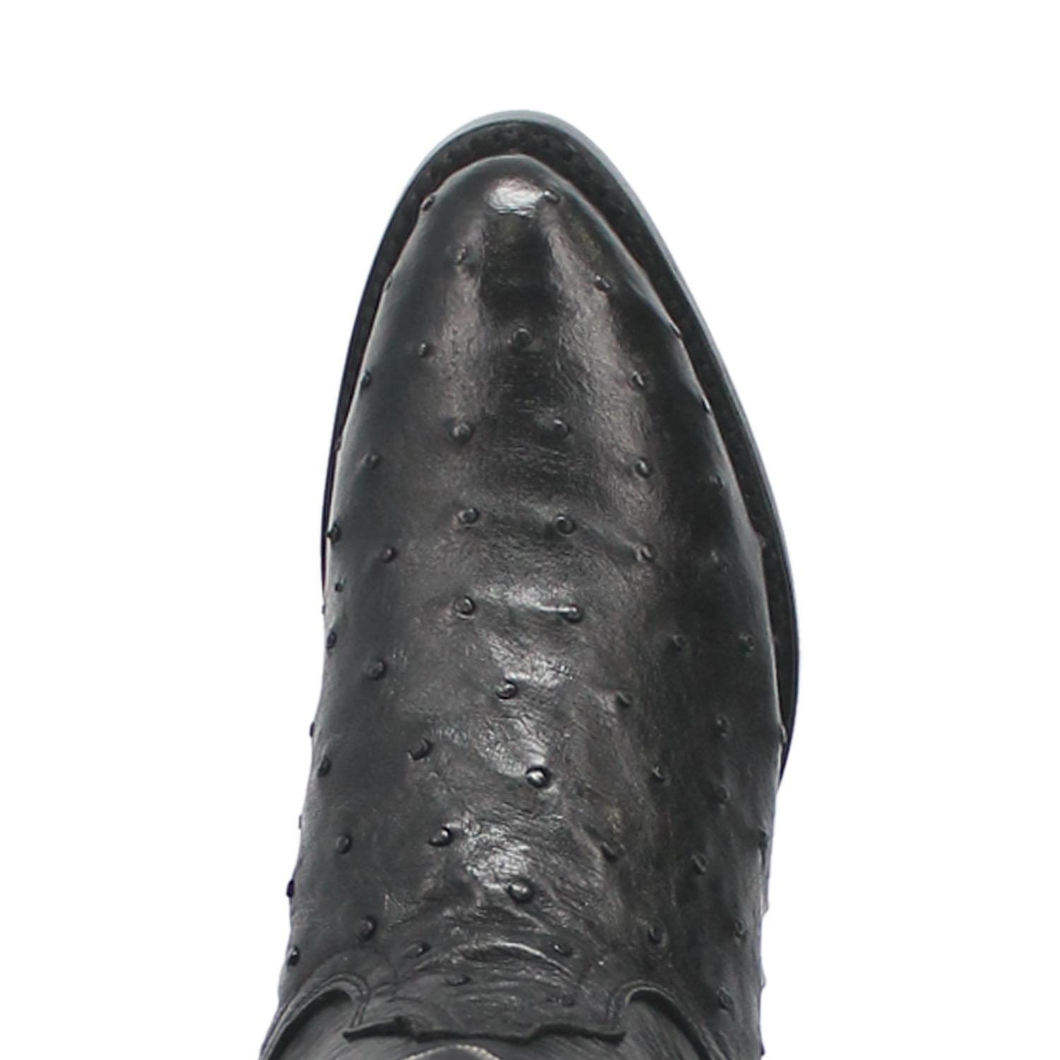 Pre-owned Dan Post Tempe Full Quill Ostrich Boots Dp2321 - All Sizes - In Black