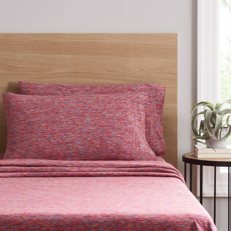 Mainstays Extra Soft Jersey Bed Sheet Set, Full, Apricot Cra