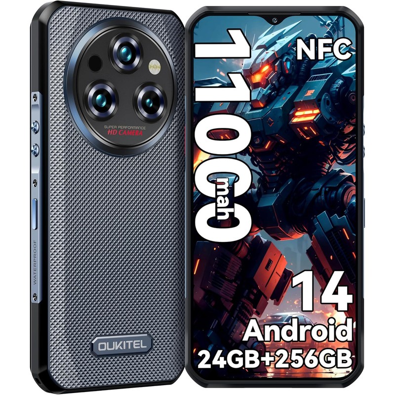 Oukitel Wp35s Outdoor Smartphone 24gb+256gb 11000mah 48mp Nfc Android 14 Handy