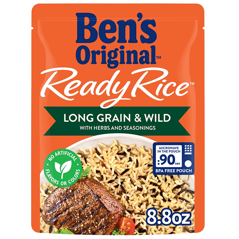 Ready Rice Long Grain and Wild Flavored Rice, Easy Dinner Si