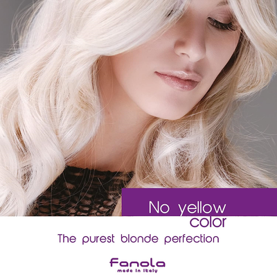 Fanola No Yellow Mask 11.8 oz - Anti Brass Color Depositing Purple Mask - Hair -