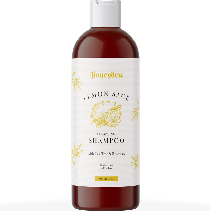Lemon Sage Shampoo for Oily Hair - Sulfate Free Clarifying Shampoo for Build up
