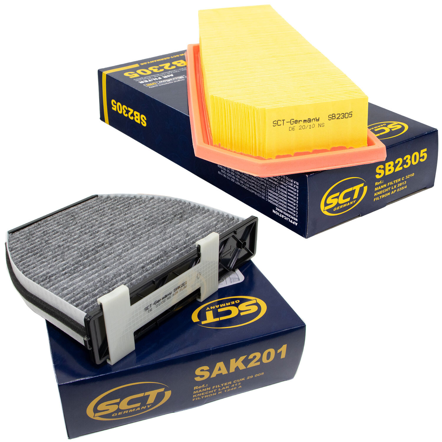 Filter Set Inspektion SCT Luftfilter + Innenraumfilter für Mercedes C-Klasse 204