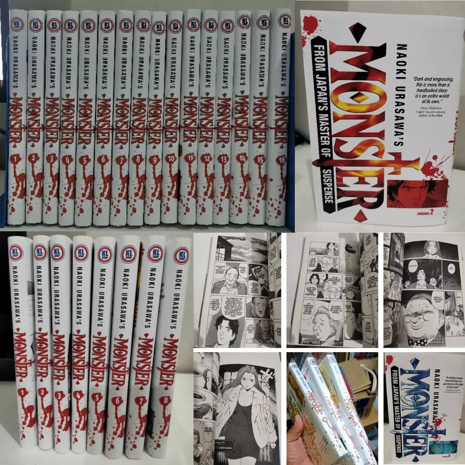 Monster 英語版　漫画　English Manga Monster Manga English Volume 1-18(END) Full Set by Naoki