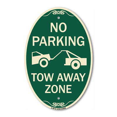 No Parking Tow Away Zone (Tow Truck Symbol) 12