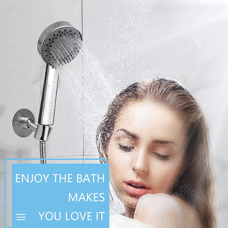 Stainless Steel Shower Head Holder, 360&deg; Adjustable Handheld Bathroom Shower Hea