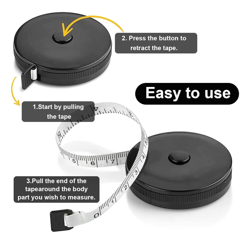 Body Measuring Tape, 2 Pcs Sewing Measuring Tape, Retractable Measurement Tape f