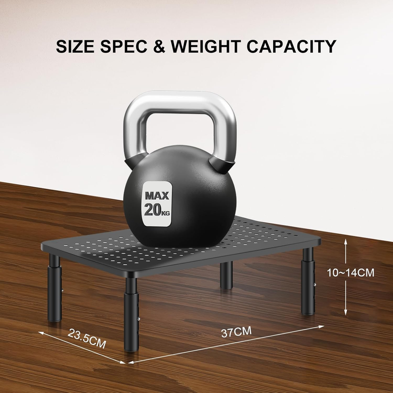 Monitor Stand Riser, Metal Computer Stand, 3 Height Adjustable Screen Riser with