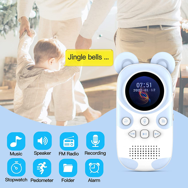 16GB MP3 Player for Kids, Cartoon Zoo Panda Portable Music Player MP3, Child MP3