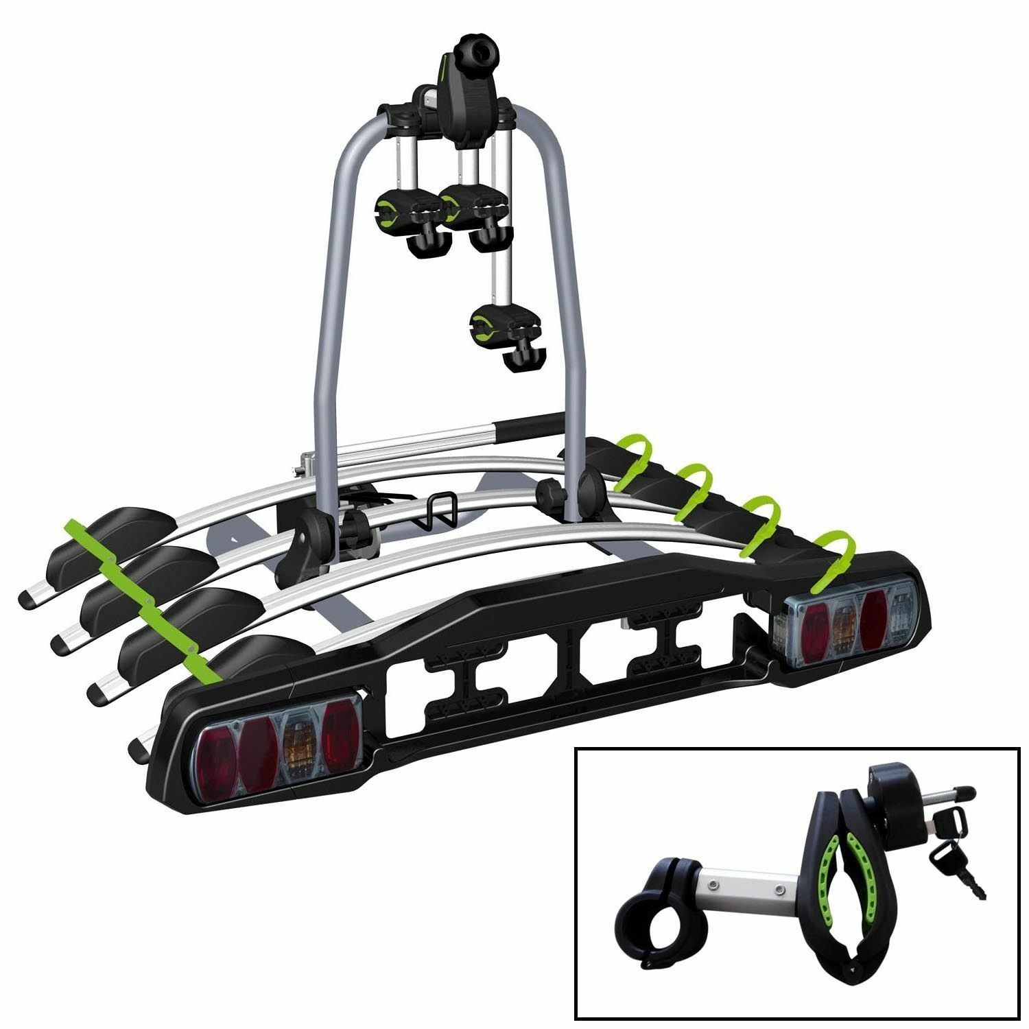 fahrradträger für anhängerkupplung für 3 drei fahrräder amos tytan-3 heckträger