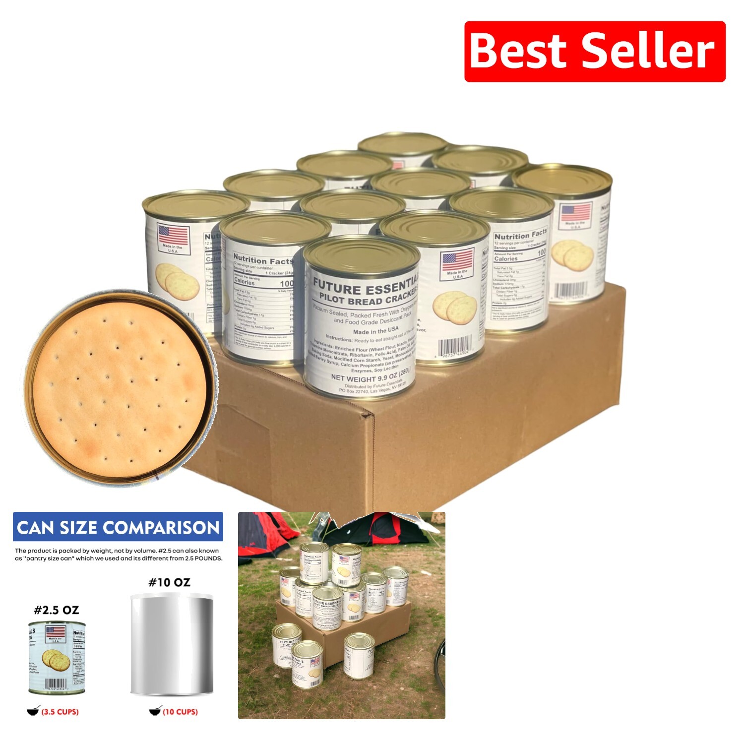 避難生活用品 SURVIVAL foods Crackers Pilot Bread Emergency Pilot Bread Crackers | Lehman's