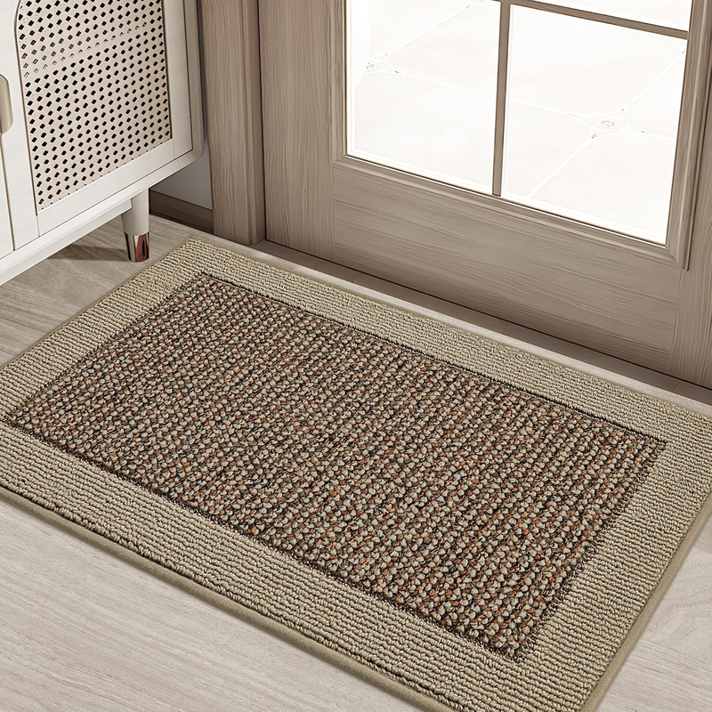 Non-Slip Dirt Trapper Welcome Door Mat, 50 X 80 Cm, Beige