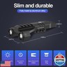 DARKFANG 1450 Lumen Tactical Flashlight Low Profile Design Rechargeable Weapon Light for Picatinny Rail