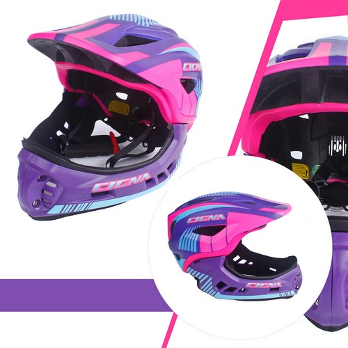 CIGNA TT32 Kids Bicycle Bike Helmet Full-Face Detachable 2 in 1 for Children