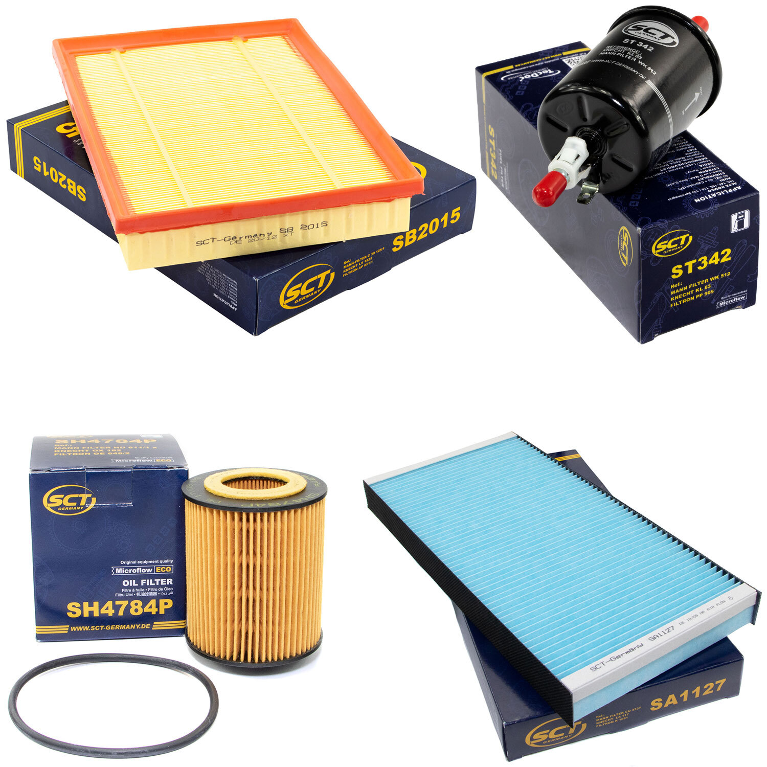 Filter Set SCT Kraftstoff- ÖL- Luft- Innenraum- für Opel Corsa C 1.8 F08 F68