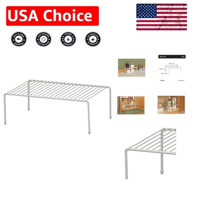 Lightweight Adjustable White Kitchen Shelf - Quick No-Assembly Storage Solution