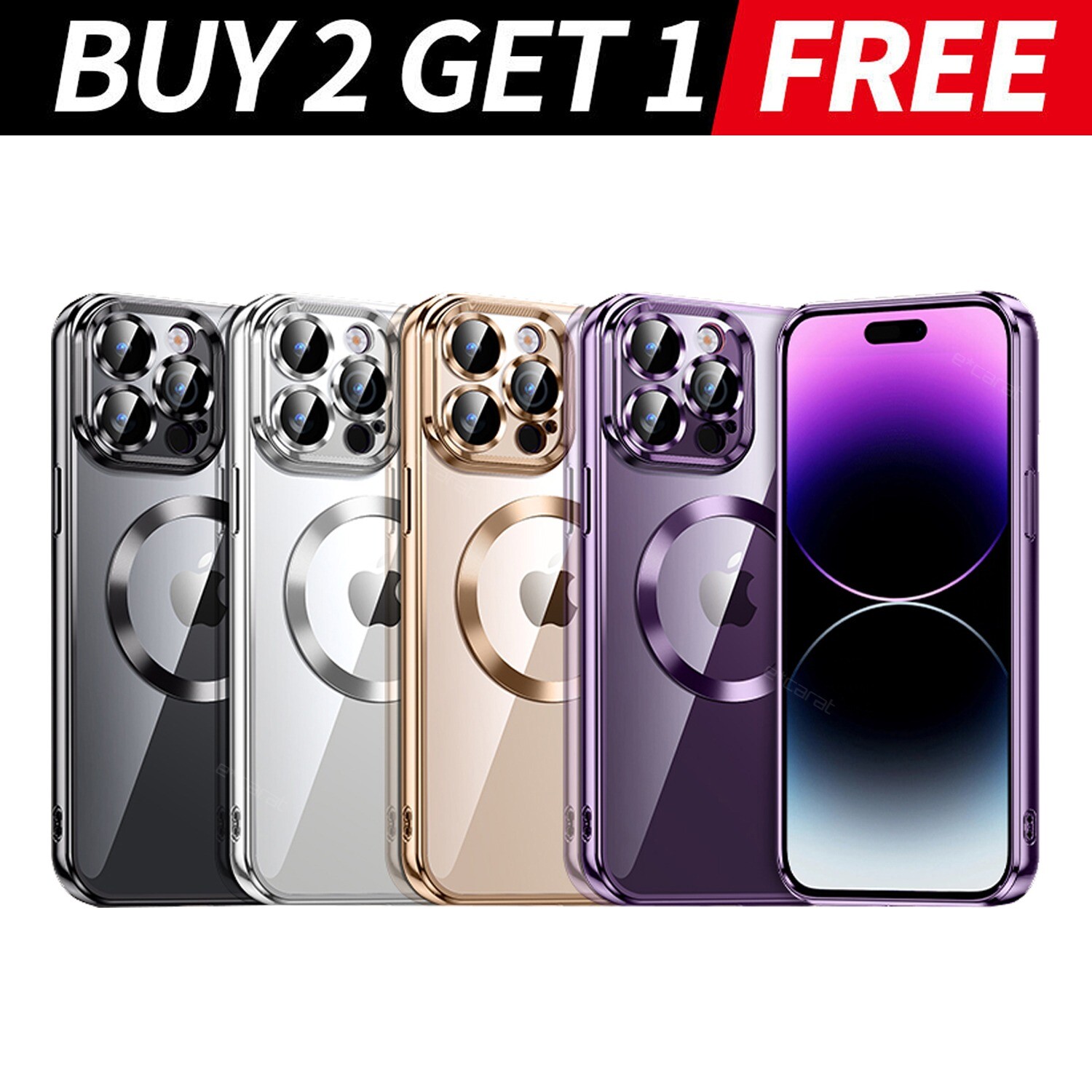 Для iPhone 16 15 14 13 12 11 Pro Max Mag Безопасный противоударный чехол Крышка объектива камеры