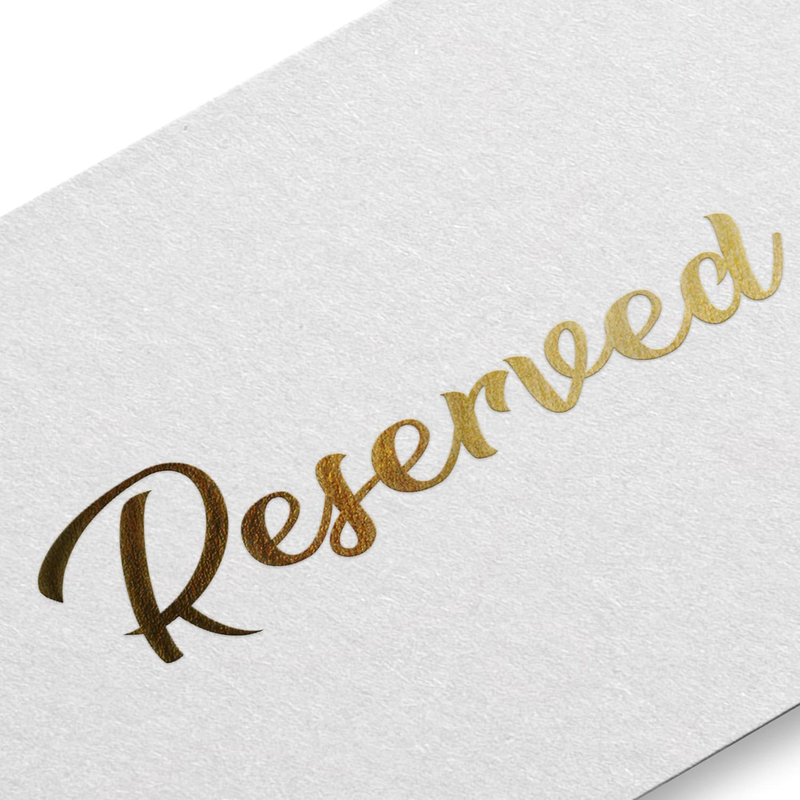 10 Pack Gold Reserved Table Signs for Wedding Party Restaurant - Double Sided Re
