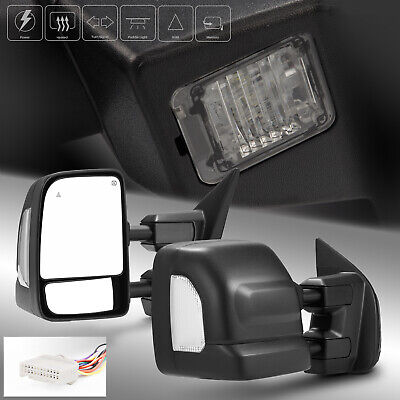 Fit Nisstan Titan 2016-2021 Towing Mirrors Power Heated+Puddle Light+BSM+Memory