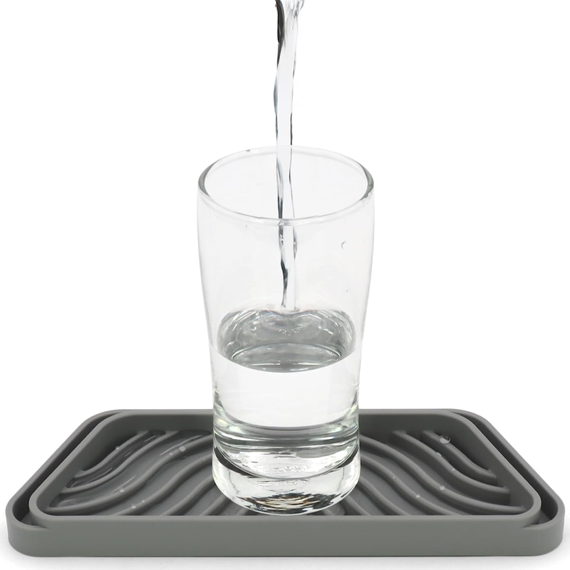 Resizable Silicone Refrigerator Drip Catcher Tray, Fridge Water Dispenser Drip