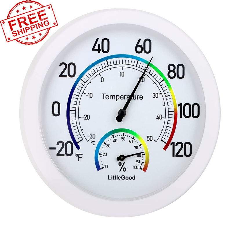 6 Thermometer Indoor with Humidity Gauge Wall Thermometer Hygrometer for Home