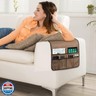 HAOMAIJIA Anti Slip Sofa Armrest Organizer Arm Chair Bedside Caddy Storage Organizer For Recliner Couch With 6 Pockets For Cell Phone Tv Remote Control Magazines (brown)