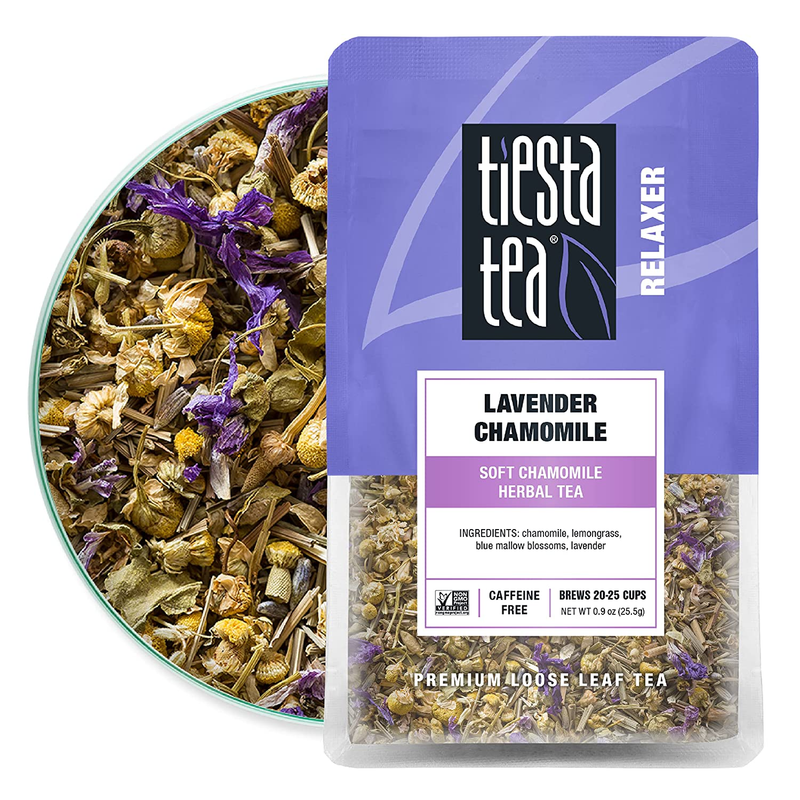- Lavender Chamomile, Loose Leaf Soft Chamomile Herbal Tea, Non-Caffeinated, Hot