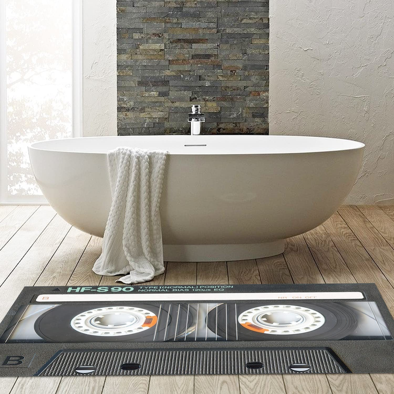 Music Record Black Area Rug Runner Music Carpet for Bedroom Living Room