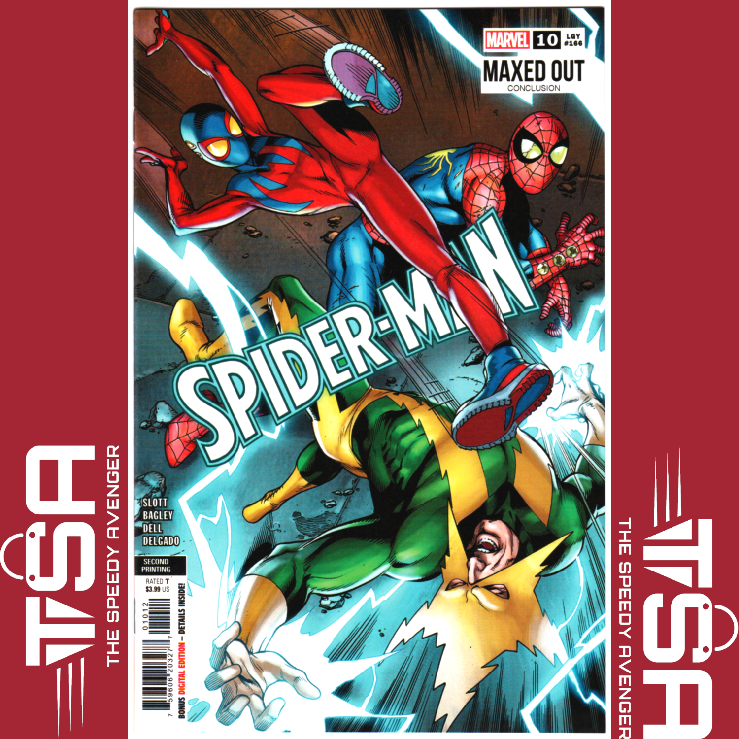 SPIDER-MAN #10 (Vol 4) Mark Bagley 2nd Printing Variant SPIDER-BOY TEAM-UP KEY!