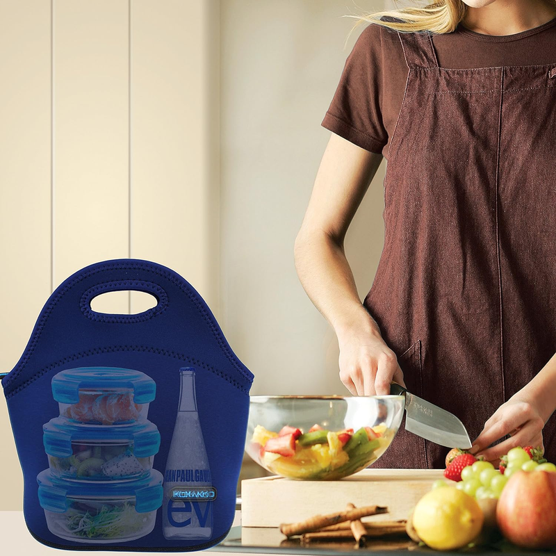 Lunch Boxes Neoprene Lunch Bag Tote Washable Insulated Waterproof for Men Women