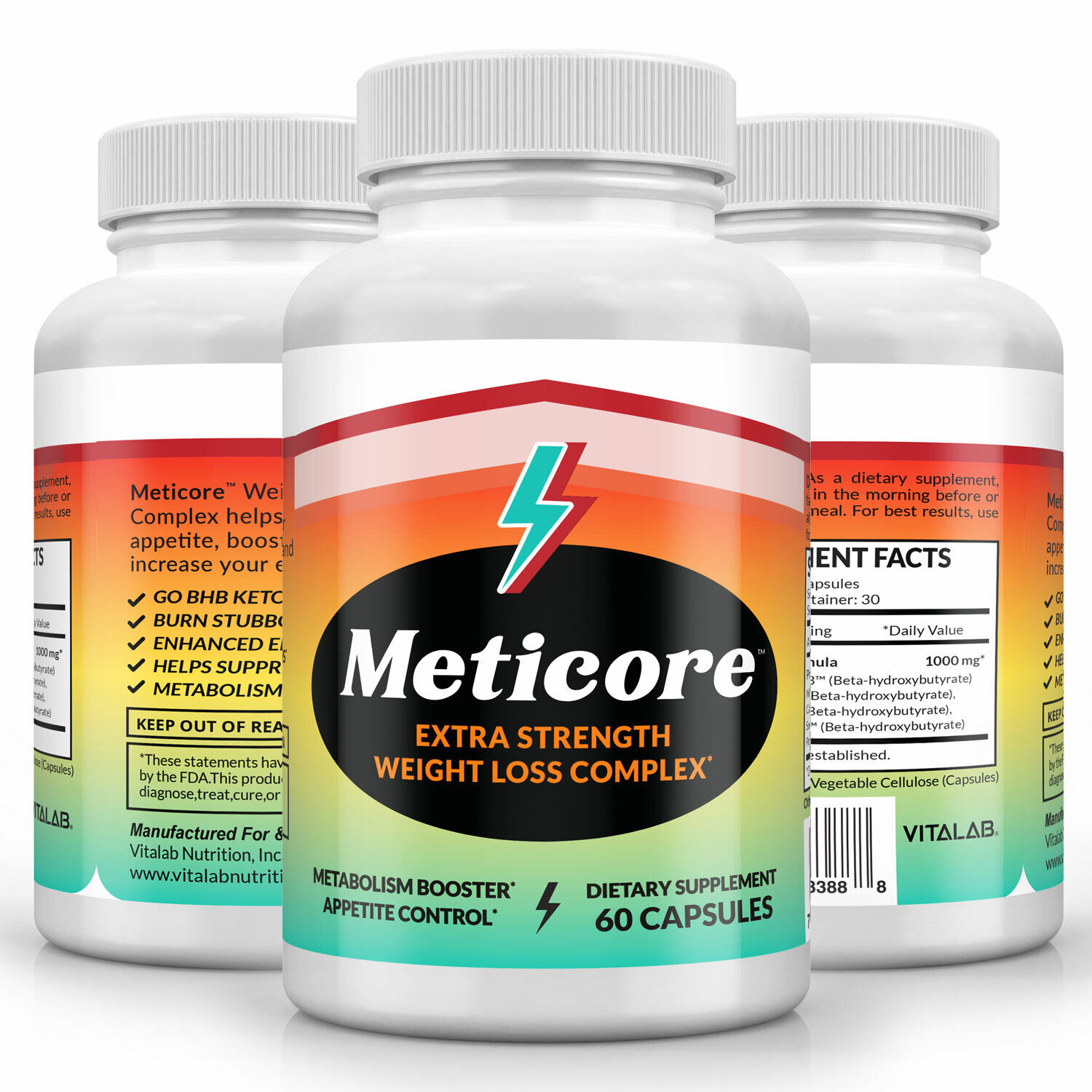 Meticore Extra Strength Weight Loss Supplement Metabolism Appetite Suppressant