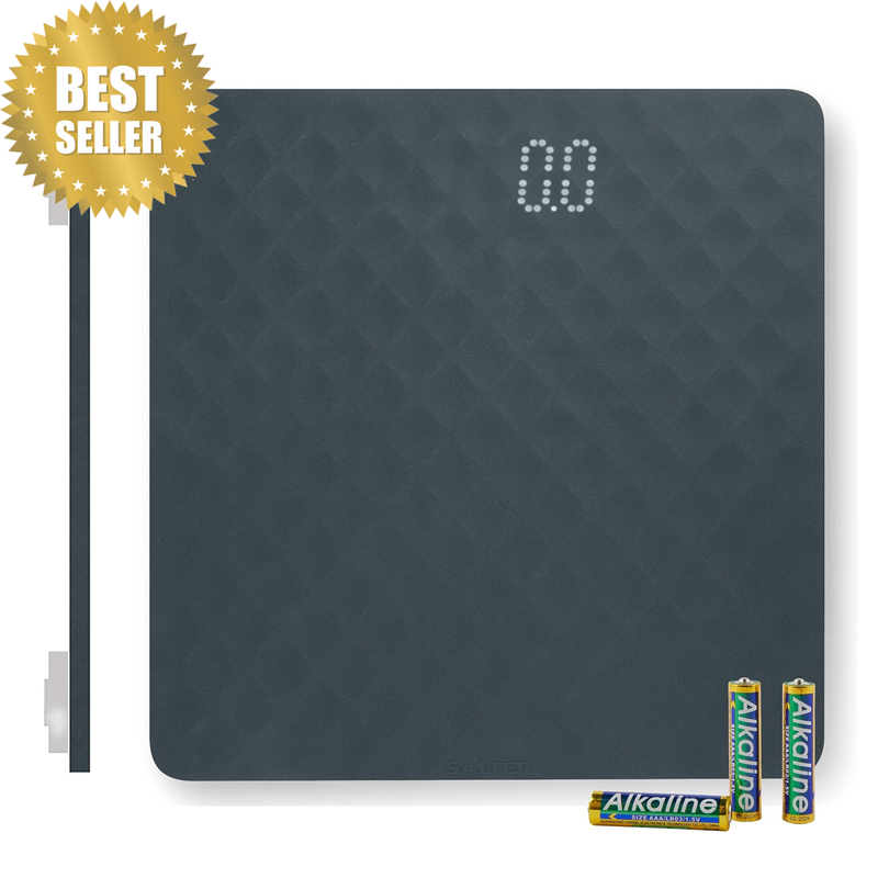 Splash Anti-Slip Silicone Bathroom Scale 180Kg, Black – Large Capacity Digital B