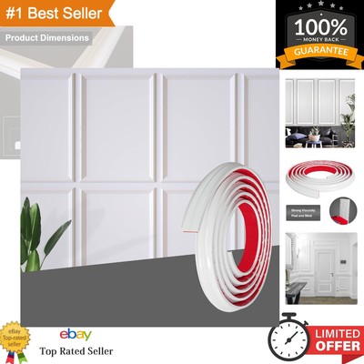 Transform Your Home with Classic Self-Adhesive Wainscoting Panels, 9.8ft x 1.1in