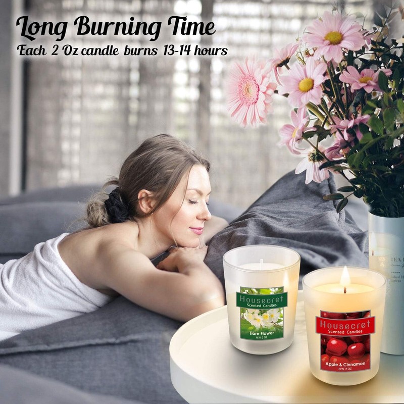 Pack of 12 Strong Scented Candles Gift Set with 6 Fragrances