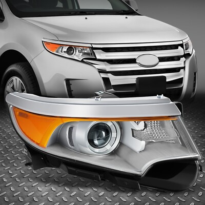 Для 11-14 Ford Edge OE Style Хромированная/янтарная скрытая фара проектора со стороны пассажира