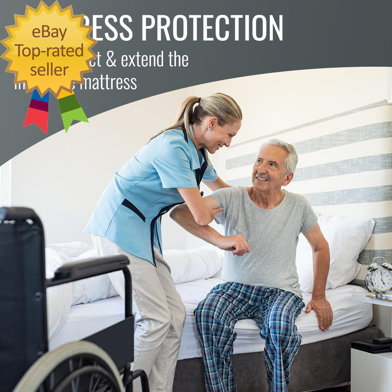 Waterproof Mattress Protector and Mattress Cover, Encased Zippered Fit, Full