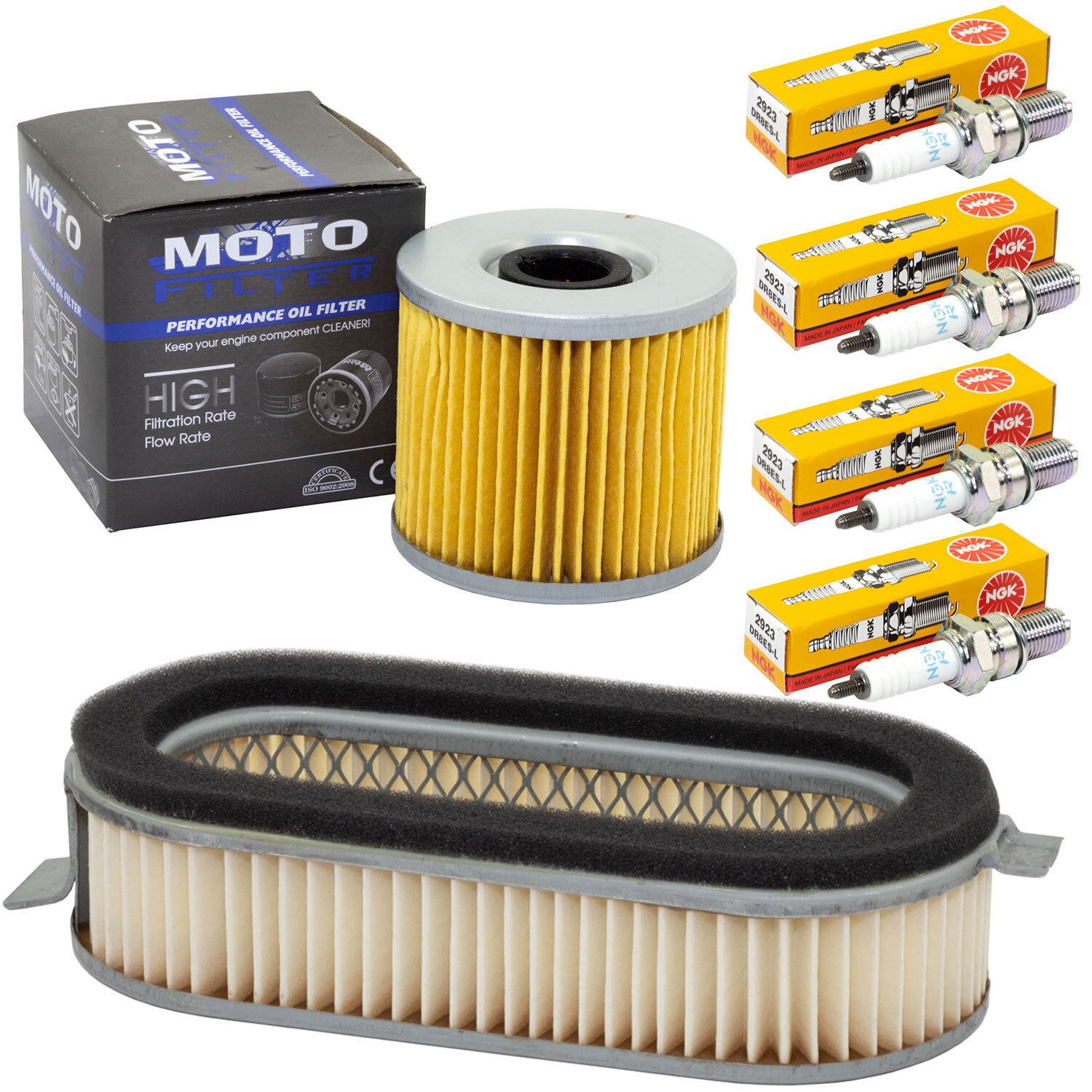 Set Wartung für Suzuki GSX 550 E EF ES 1983-1987 Luftfilter Ölfilter Zündkerzen