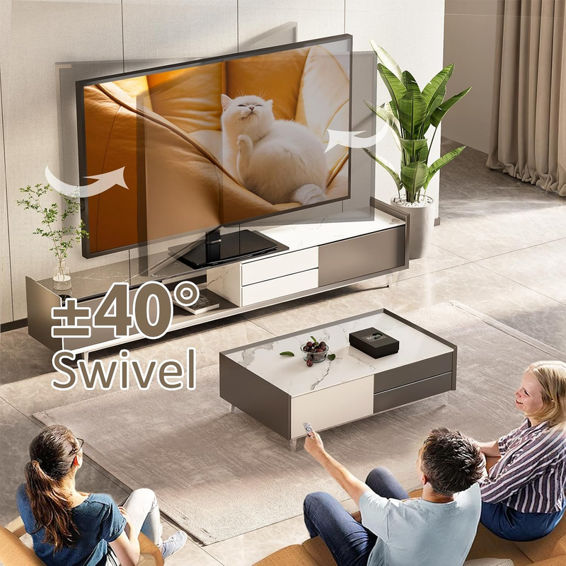 Universal Swivel TV Stand/Base Table Top TV Stand 32 to 70 inch TVs 80 Degree Sw