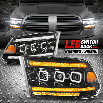 Для фар проектора последовательного сигнала с полной светодиодной подсветкой на 13-24 Озу Черный