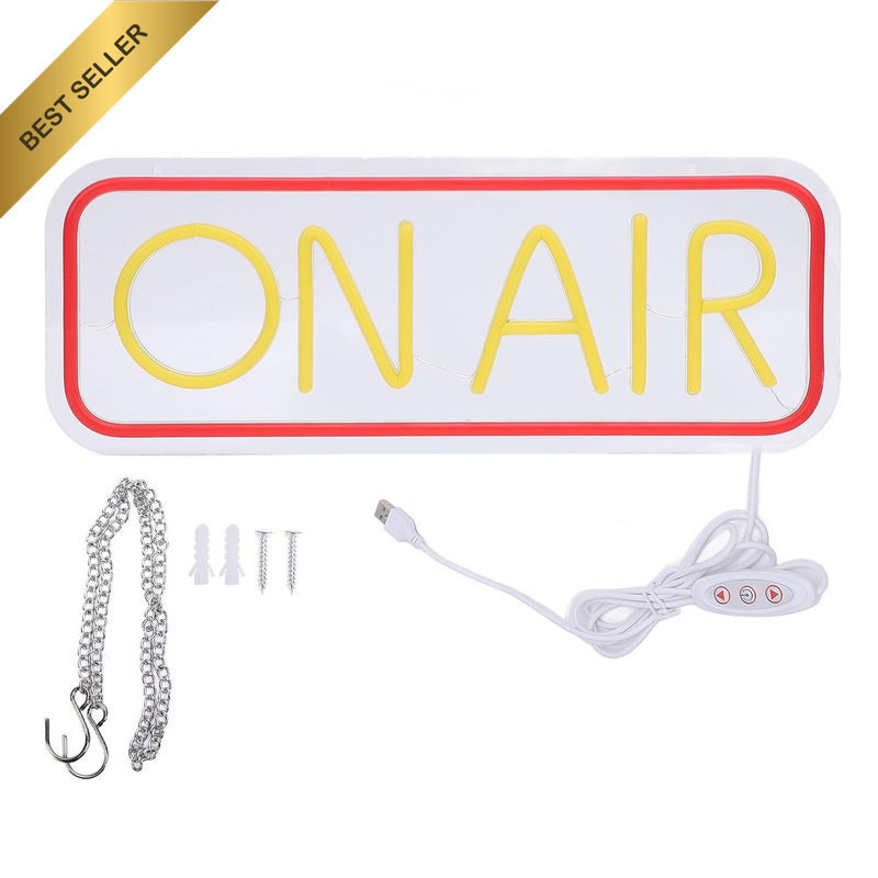 On Air Neon LED Sign USB Powered Live Streaming Recording Light Rainbow Night Li